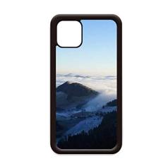 Imagem de Capa Mountain Sky Clouds Fog Nature Town para iPhone 12 Pro Max para Apple Mini Mobile Case