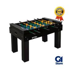 Imagem de Mesa de pebolim totó elite Varão Embutido, Bonecos de Alumínio cor preta 1080 klopf