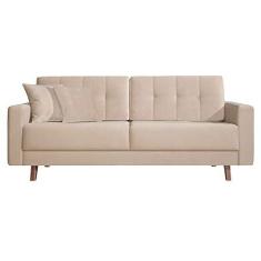 Imagem de Sofá 3 Lugares Acqua Veludo Bege