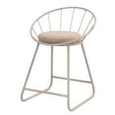 Imagem de Banqueta Sunset Baixa Cadeira Metal Champanhe Luxo Champanhe/Areia