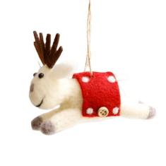 Imagem de Enfeites de alce para árvore de Natal, decorações de parede de animais | Decorações de animais de Natal dos desenhos animados - Decorações de alces portáteis, enfeites caseiros fofos para árvore de Na