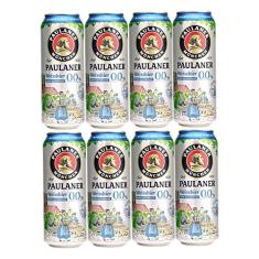 Imagem de Cerveja Paulaner Weiss Zero Álcool Lata 500ml (8 Unidades)