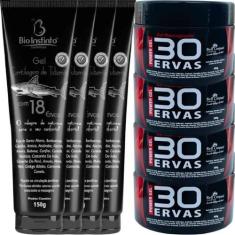 Imagem de Kit 4 Gel 30 Ervas Power 300G + 4 Gel Cartilagem De Tubarão Com 18 Erv