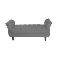 Imagem de Recamier Estofado Para Quarto Closet 140 Cm Grécia Suede Cinza - Dl De