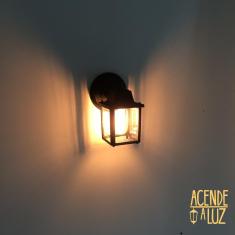 Imagem de Kit 12 Arandela Externo Vintage Preto Sacada Alz17