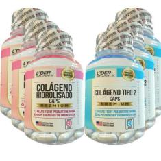 Imagem de Colageno Hidrolisado + Colageno Tipo2 60 Caps 500Mg- 6 Potes - Lider V