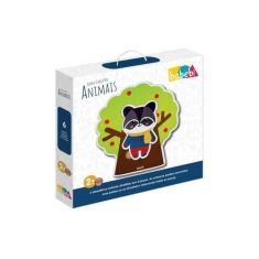 Imagem de Brinquedo De Madeira Quebra-Cabeça Mix Animais, Da Babebi