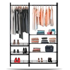 Imagem de Guarda roupa closet aramado aberto armário modulado roupeiro 1,60 PT
