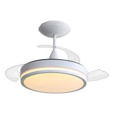 Imagem de Ventilador Teto Retratil Com Controle 91cm Branco Bivolt