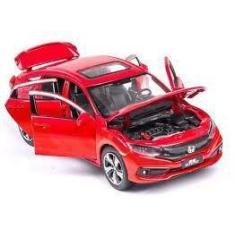 Imagem de Miniatura Carro Honda Civic 1:32 Abre 4 Portas Luz - Jackienkim