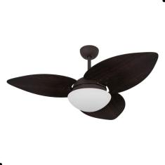 Imagem de Ventilador de Teto Dormamu Marrom Texturizado 3 Pás Tabaco 127V com Controle