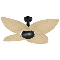 Imagem de Ventilador de Teto Office Jet Aspen Venti-Delta Preto Rattan Natural 110V