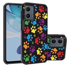 Imagem de BWOOLL Capa para Moto G 5G 2023 [não compatível com a versão 2022], capa protetora à prova de choque de camada dupla de policarbonato rígido híbrido e silicone macio à prova de choque para Motorola