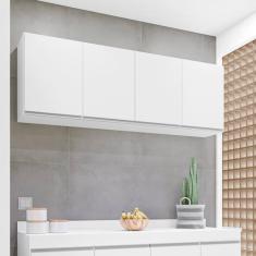 Imagem de Armário Aéreo 1,60m com 4 Portas Cozinha Área de Serviço Lavínia Branc