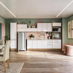 Imagem de Cozinha Completa Suprema Freijó/Branco 9 Peças