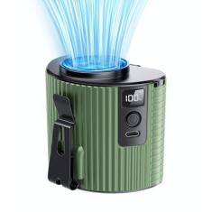 Imagem de Ventilador portátil, ventilador de cintura recarregável, mini ventilador de cinto vestível de fluxo de ar forte de 11.000 RPM, ventilador de pescoço portátil de 5 velocidades, clipe de cintura pessoal