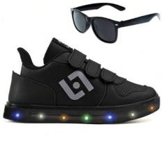 Imagem de Tenis Infantil De Led Casual Escolar Sapatenis Homem Street Calce Facil + Oculos-Masculino