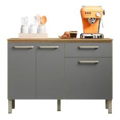 Imagem de Balcão Pia para Cozinha 2 Portas Corunha Freijó Gris