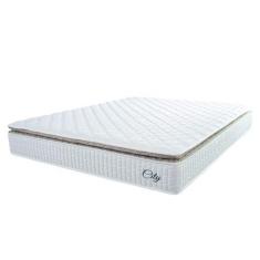 Imagem de Colchão Casal Queen Molas Ensacadas City Pillow Top 158x198x23cm Branc