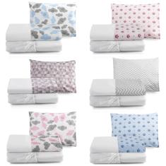 Imagem de Kit Lençol Mini Cama Montessoriana 100%Algodão Cores Moderno