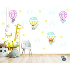 Imagem de Adesivo Infantil Safari Balões - Papel de Parede