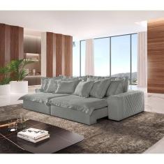 Imagem de Sofá Luz Linho 02 Módulos De 80cm B25cm Meu Sofá Online A230 Linho Cinza