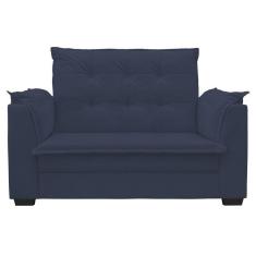 Imagem de Sofá 2 Lugares Confortável Luxo 1,40m Marrocos Bellamado Azul Marinho