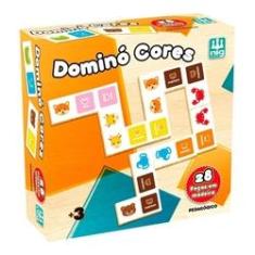 Jogo De Domino Profissional Grosso Osso C/28 Pecas Colorido
