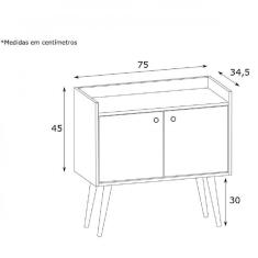 Imagem de Conjunto Rack para TV até 48 Polegadas 1 Porta Buffet 2 Portas Conan Estilare 