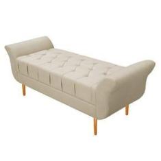 Imagem de Kit Cabeceira Lady e Recamier Ari 160 cm Queen Size Corano Bege - Doce Sonho Móveis