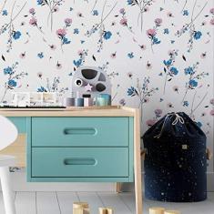 Imagem de Papel de Parede Adesivo Flores N03086 Rolo de 0,58x3,00