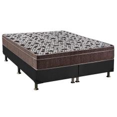 Imagem de Cama Box King: Colchão Molas Ensacadas Ortobom Superpocket Physical + Base Crc Suede Gray(186X198)