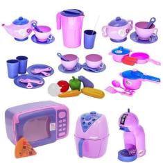 Imagem de Kit Infantil Microondas Legumes Cozinha Panelas Louça 41Pç - Altimar