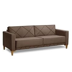 Imagem de Sofa + Living 2,05m 3Lugares Tucson Marrom Cookie REC ESTOFADOS