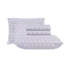 Imagem de Jogo De Cama Casal Sultan 180F Sonhare Prata Poá Cinza