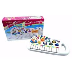Imagem de Piano Teclado Animal Brinquedo Infantil Sons Fazenda Sítio A Piçhas
