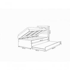 Imagem de Cama Solteiro Com Cama Auxiliar Branco