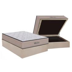 Imagem de Conjunto Box Baú Casal: Colchão Espuma Orthoflex D33 Milão Double Face + Base CRC Suede Clean(138x188)