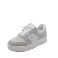 Imagem de Tênis Pink Cats Infantil Grosseto V4131 Branco/Prata