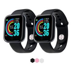 Imagem de Smartwatch Kit Com 2 Relogios Inteligente D20 Y68 Bluetooth - 01Smart