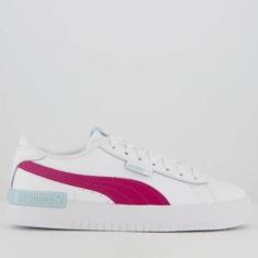 Imagem de Tênis Puma Jada Feminino Branco e Magenta-Feminino