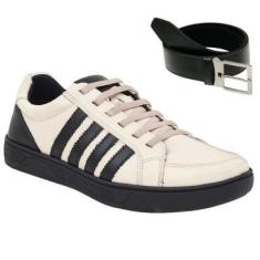 Imagem de Tenis Casual Masculino Esporte de Amarrar Conforto + Cinto-Masculino