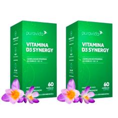 Imagem de Kit 2x Vitamina D3 Synergy - 60 Cápsulas - Puravida