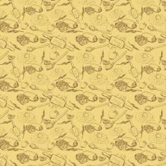 Imagem de Papel De Parede  Desenhos Ovos E Pães Adesivo Lavável