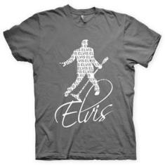 Imagem de Camiseta Elvis Presley Chumbo e  em Silk 100% Algodão