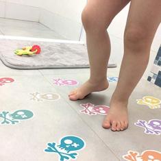 Imagem de Adesivo Piso de Banheiro Antiderrapante Caveira 12 un