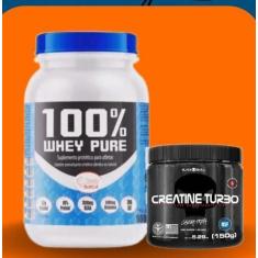 Imagem de Kit Definição Muscular: 100% Whey Pote 900 G Body Mancle + Creatina Tu