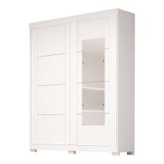 Imagem de Guarda Roupa Casal 100% Mdf Com Espelho 2 Portas 2 Gavetas Helena Prime Acp Móveis Branco