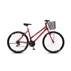 Imagem de Bicicleta Colli Allegra Aro 26 Aero Com Cesta Vermelho