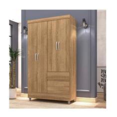 Imagem de Guarda-Roupa Solteiro Panama 4 Portas Nature - Vila Rica